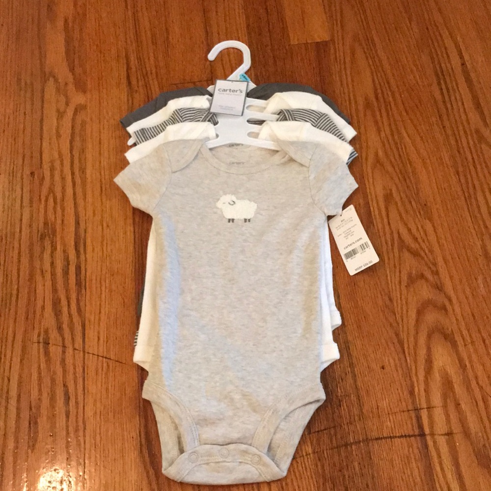 NWT carters 6 months neutral onesies